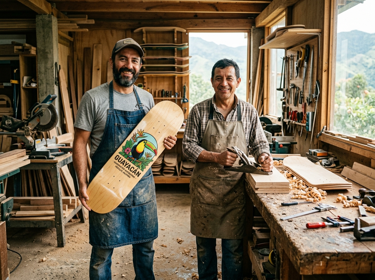 Equipo de Artesanos CLUNG SKATEBOARDING en La Ceja Antioquia